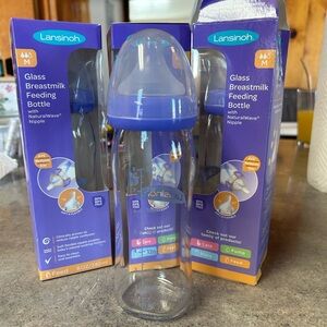 Lansinoh glass baby bottles bundle